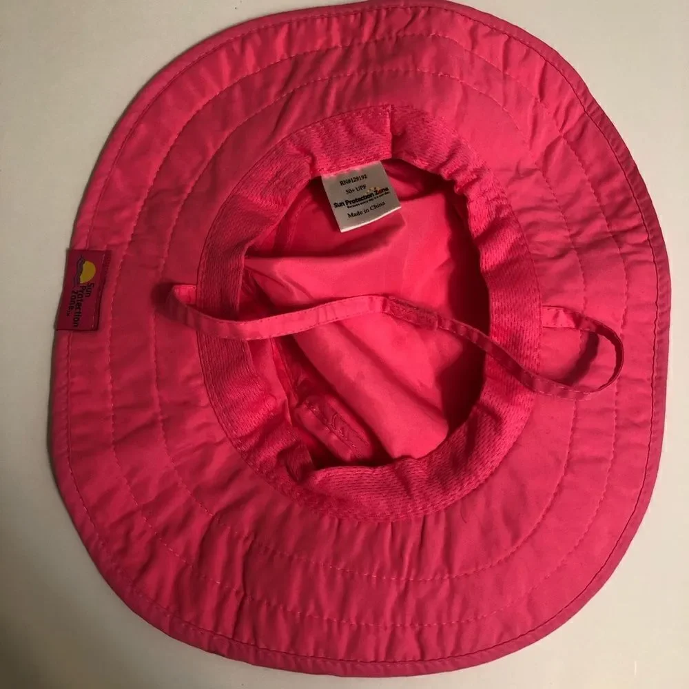 Sun Protection Zone Hat Bucket Floral Pink UPF 50 Girls Beach Vacation Travel